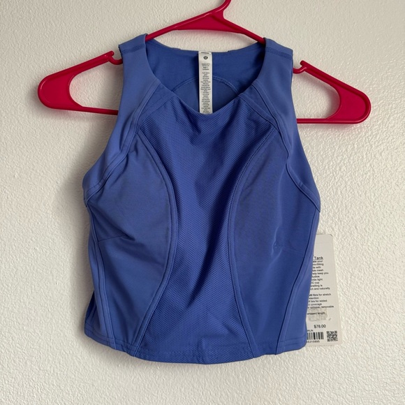 Lululemon Mesh Panelled Training Shelf Tank Top Wild Indigo NEW - Picture 4 of 7